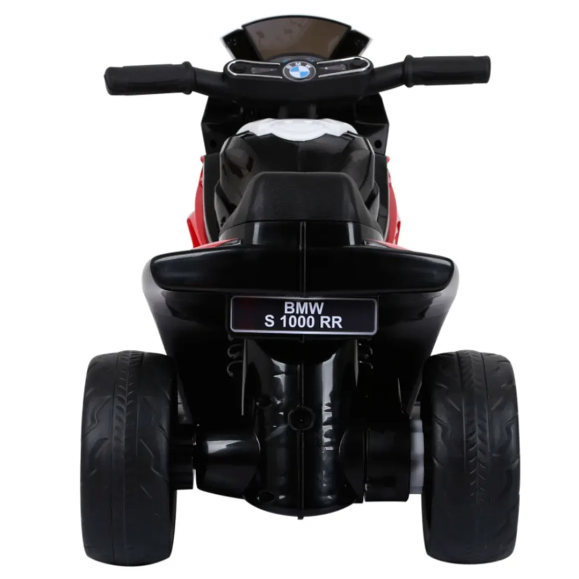Moto eléctrica infantil Homcom con licencia BMW S 1000 RR con luces y música +2A rojo/negro 44x37x66 cm