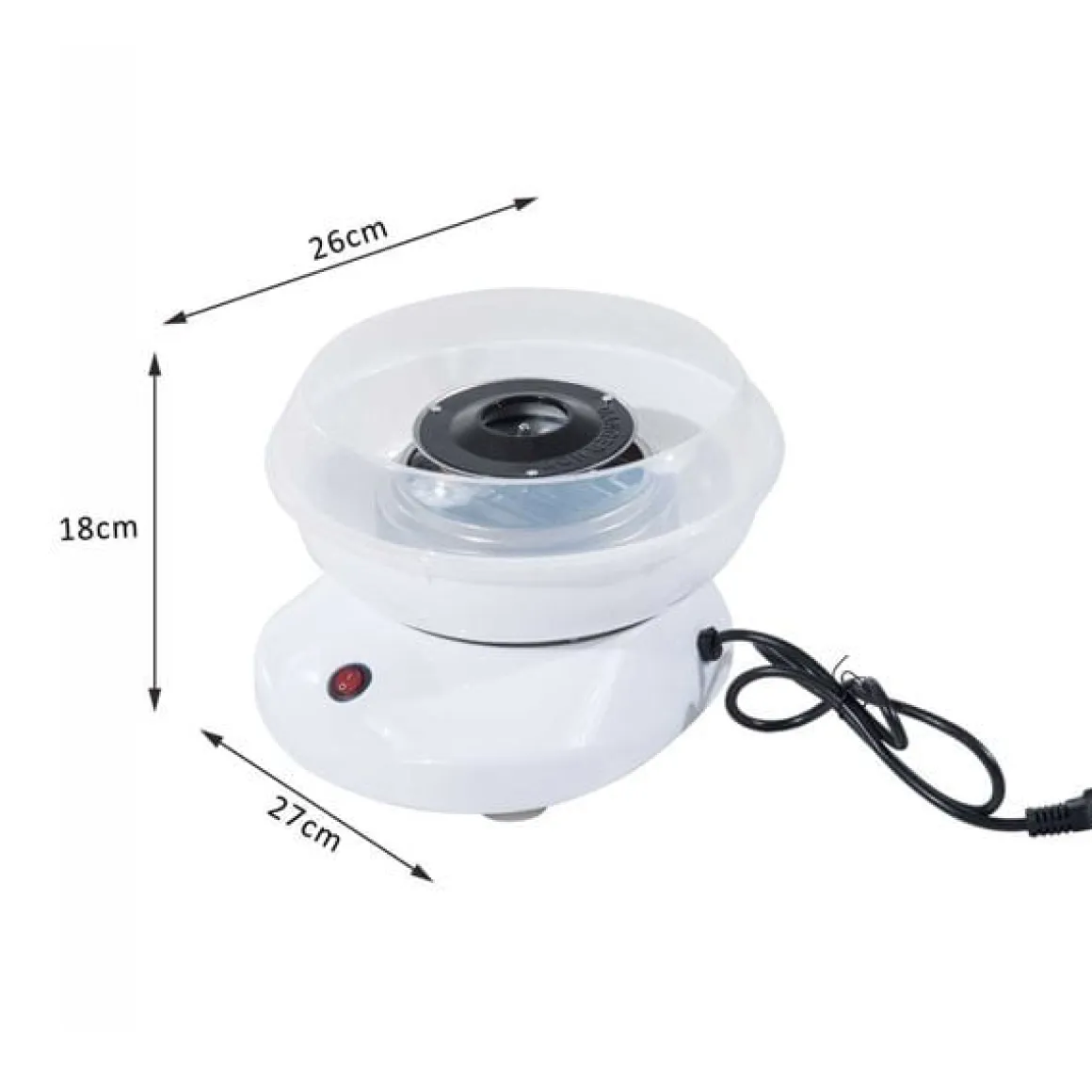 Máquina de algodón de azúcar 450W-550W 27x26x18cm