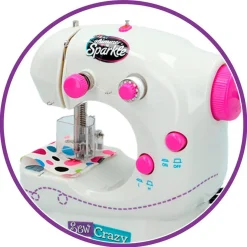 Máquina de coser Sew Crazy Shimmer’n Sparkle con accesorios +8A blanco