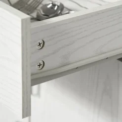 Mueble auxiliar de cocina Homcom 3 armarios+1 cajón blanco 178x71x41 cm