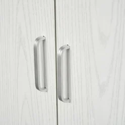 Mueble auxiliar de cocina Homcom 3 armarios+1 cajón blanco 178x71x41 cm