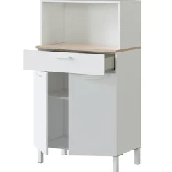 Mueble auxiliar de cocina Fast blanco artik/roble Canadian 126x72x40 cm