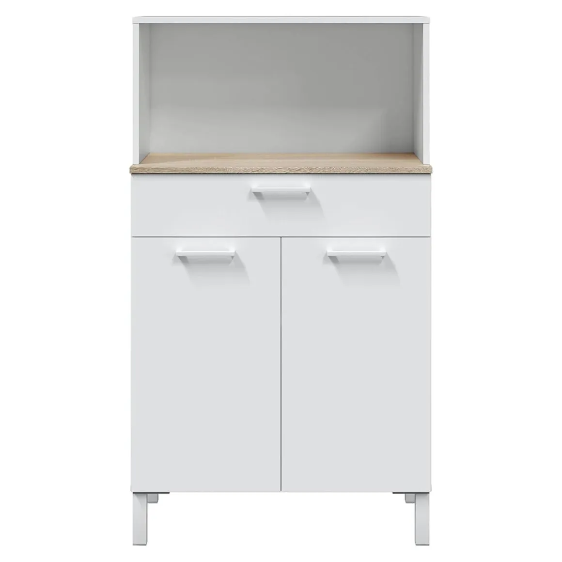 Mueble auxiliar de cocina Fast blanco artik/roble Canadian 126x72x40 cm