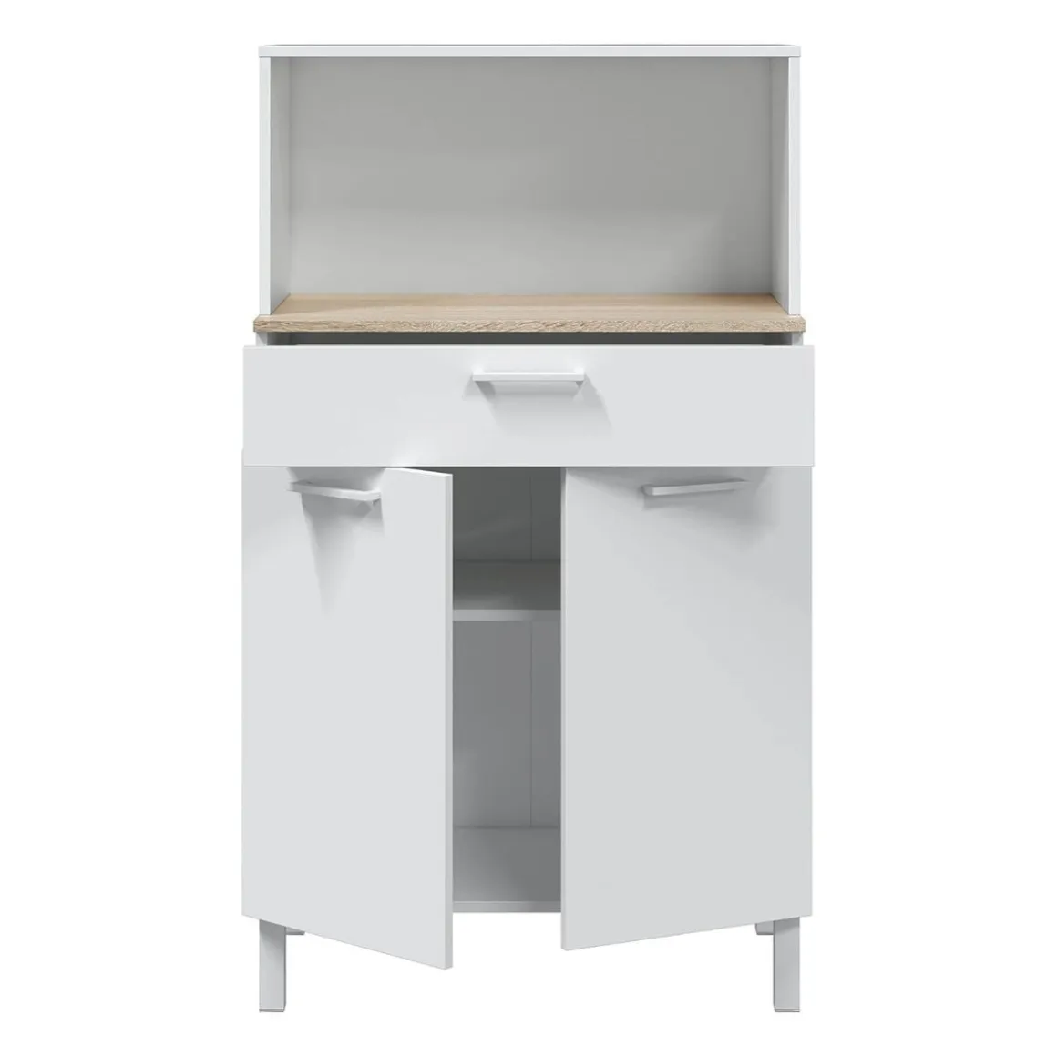 Mueble auxiliar de cocina Fast blanco artik/roble Canadian 126x72x40 cm