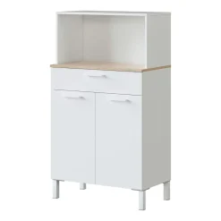 Mueble auxiliar de cocina Fast blanco artik/roble Canadian 126x72x40 cm