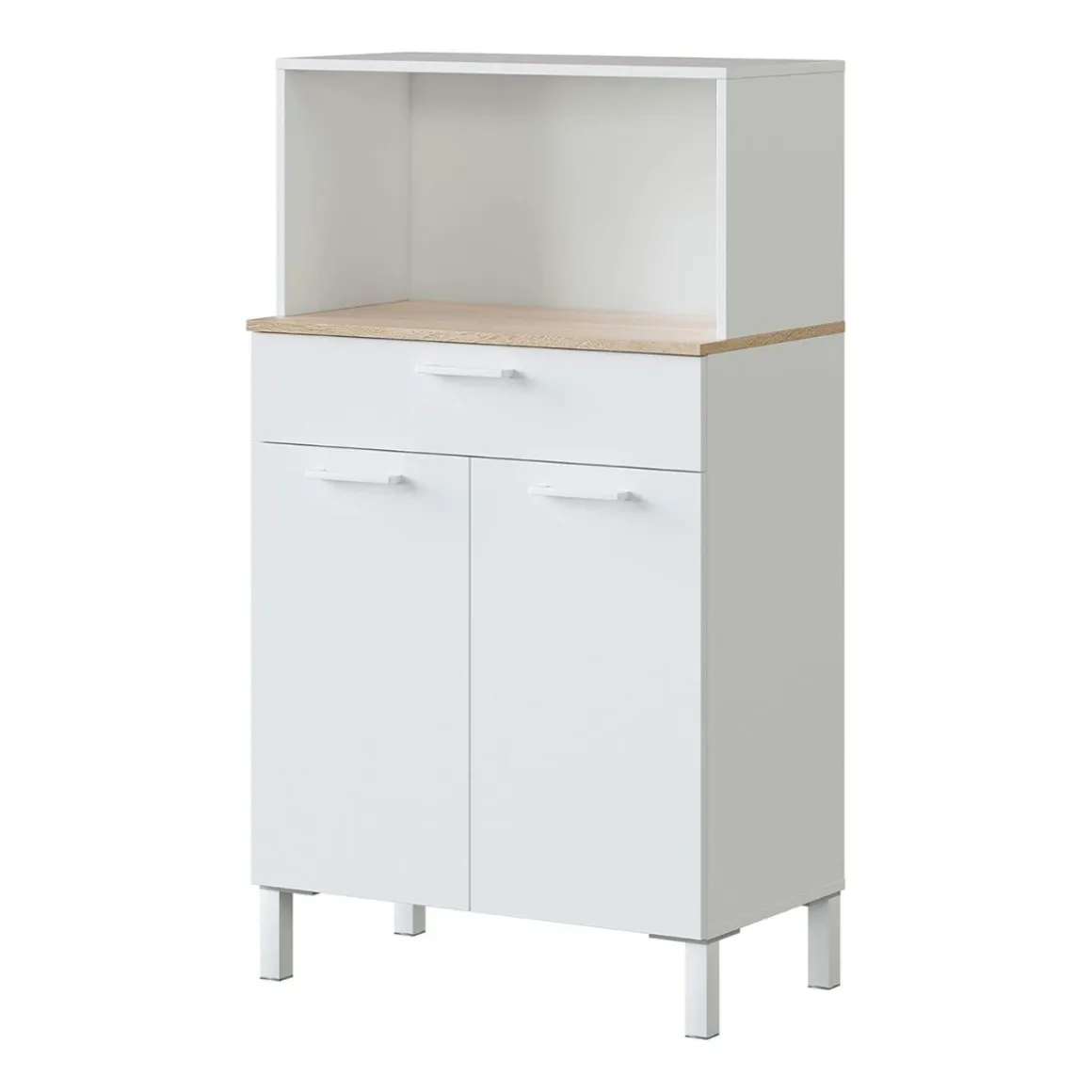 Mueble auxiliar de cocina Fast blanco artik/roble Canadian 126x72x40 cm