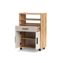 Mueble auxiliar Elba Mauvella 2 puertas + cajón blanco/natural 92x59x39,6 cm