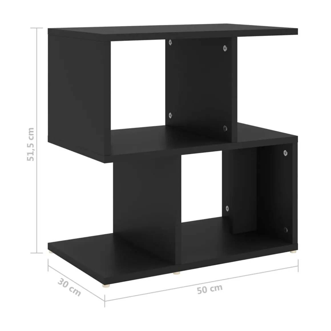 Mueble auxiliar Guayana diseño 2 en 1 minimalista 51,5x50x30 cm