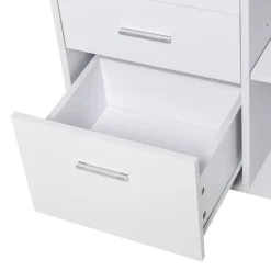 Mueble auxiliar Homcom 3 cajones+estante ajustable blanco 65x80x40 cm