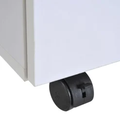 Mueble auxiliar Homcom con 4 ruedas blanco 65x60x35 cm
