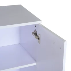 Mueble auxiliar Homcom con 4 ruedas blanco 65x60x35 cm