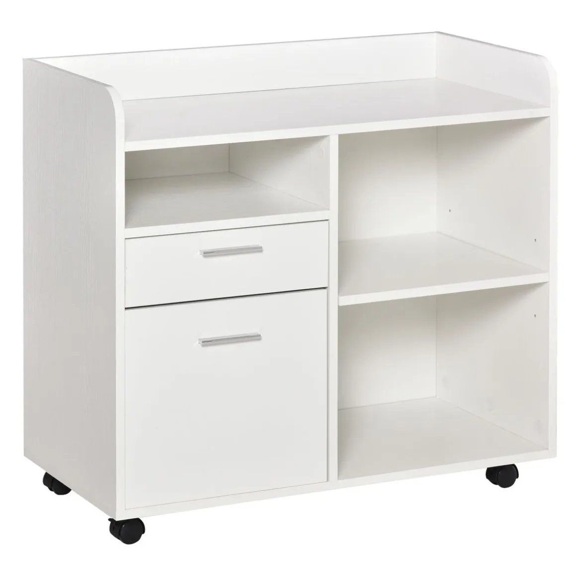 Mueble auxiliar Kitta Vinsetto 3 compartimentos + 2 cajones blanco 72x80x40 cm