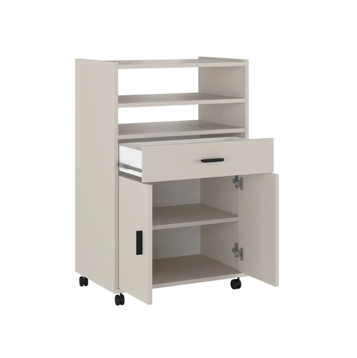 Mueble auxiliar New Aura con ruedas 92x59x39,6 cm