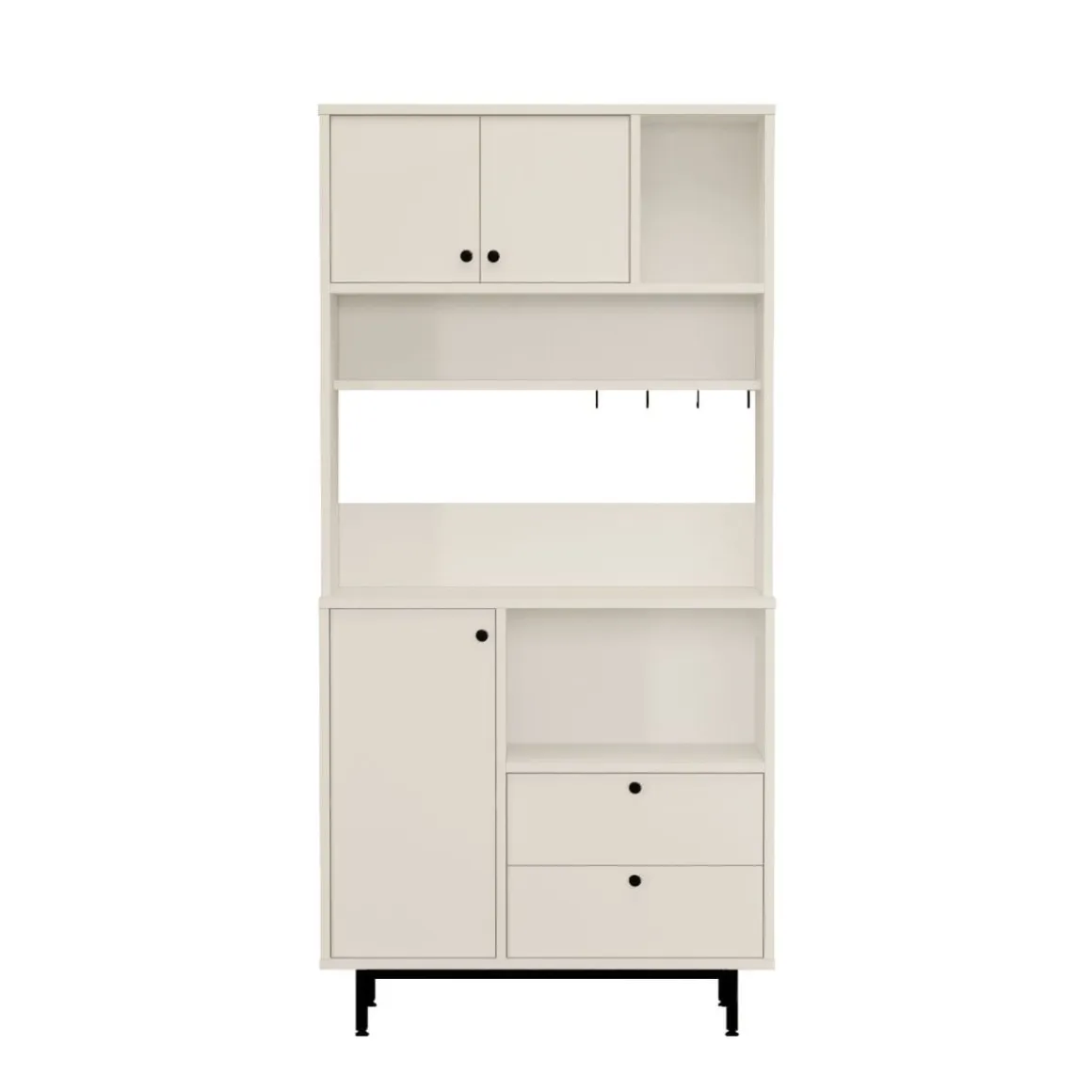 Mueble auxiliar Santa Clara 3 puertas con 2 cajones blanco 180x88x29,2 cm