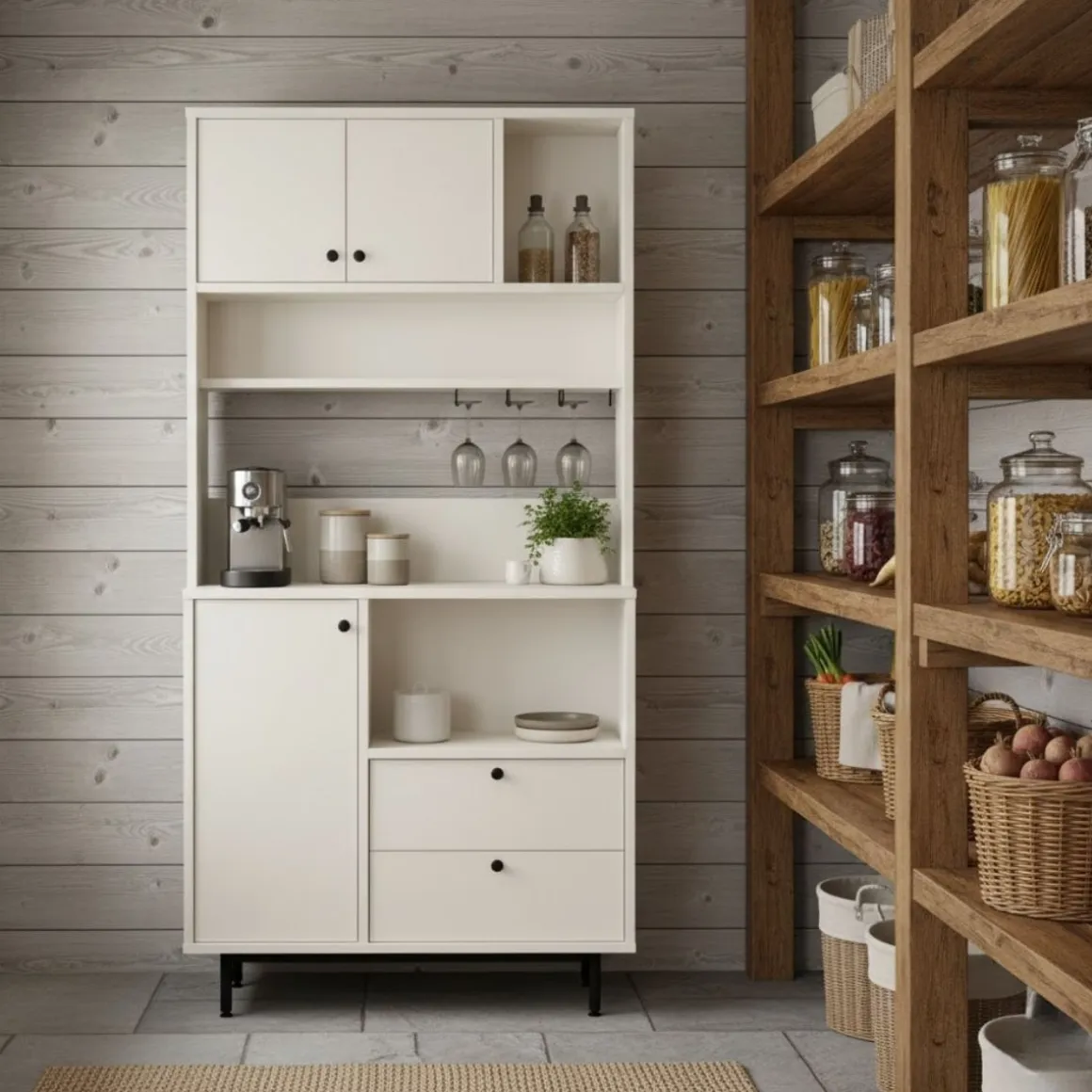 Mueble auxiliar Santa Clara 3 puertas con 2 cajones blanco 180x88x29,2 cm