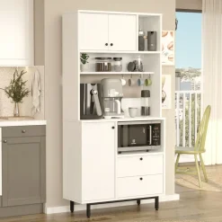 Mueble auxiliar Santa Clara 3 puertas con 2 cajones blanco 180x88x29,2 cm