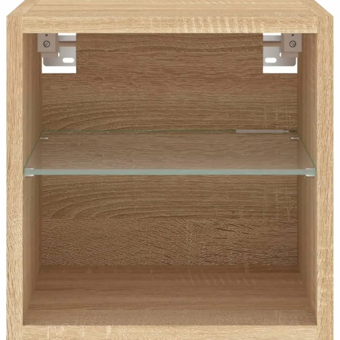 Mueble auxiliar Sifly 2 estantes luz LED 30x30x28,5 cm