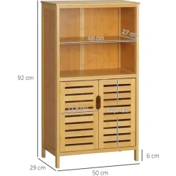 Mueble auxiliar Talo Kleankin 2 puertas + estante natural 92x50x29 cm