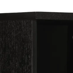 Mueble auxiliar Tulipán 2 compartimentos + 1 cajón + 1 armario negro 160x38x33 cm