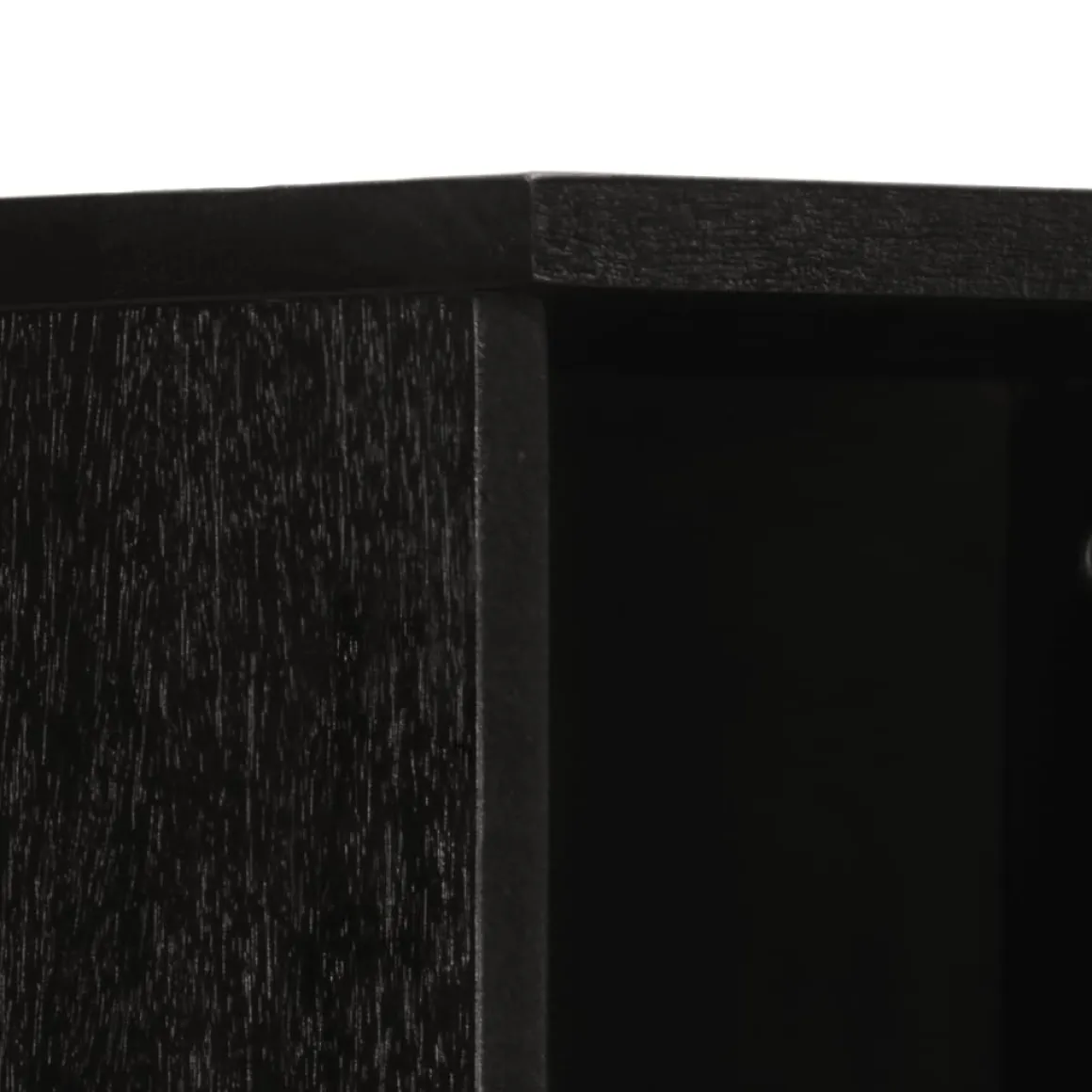 Mueble auxiliar Tulipán 2 compartimentos + 1 cajón + 1 armario negro 160x38x33 cm