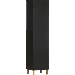 Mueble auxiliar Tulipán 2 compartimentos + 1 cajón + 1 armario negro 160x38x33 cm