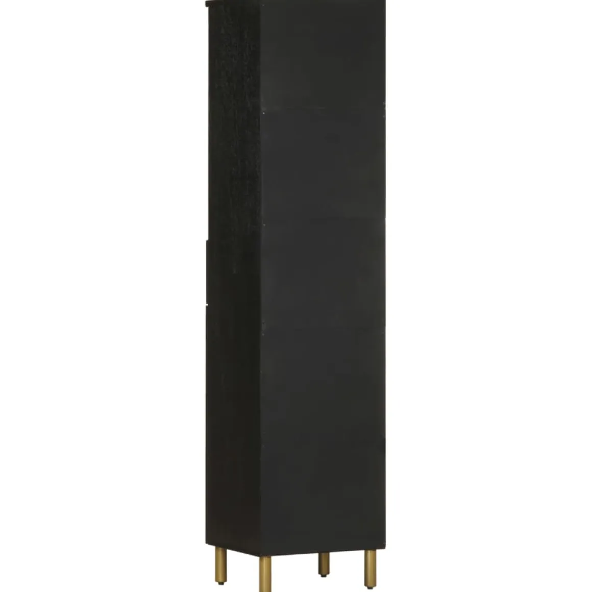 Mueble auxiliar Tulipán 2 compartimentos + 1 cajón + 1 armario negro 160x38x33 cm