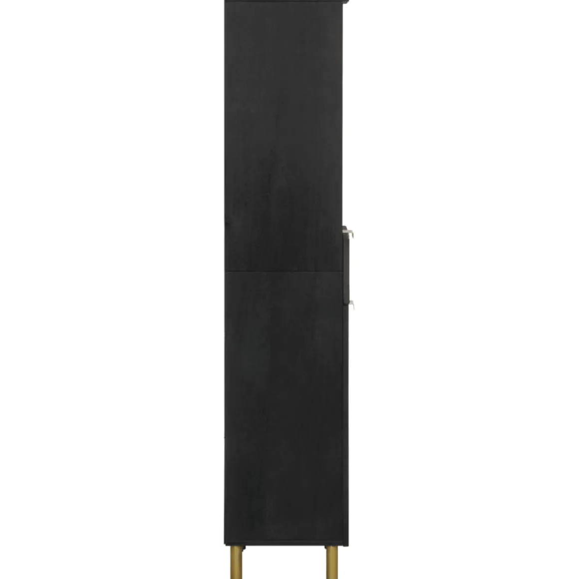 Mueble auxiliar Tulipán 2 compartimentos + 1 cajón + 1 armario negro 160x38x33 cm