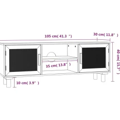 Mueble bajo de TV Beka 2 estantes + 2 puertas 40x105x30 cm
