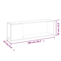 Mueble bajo de TV Bora Bora repisa superior + inferior 32x100x24 cm