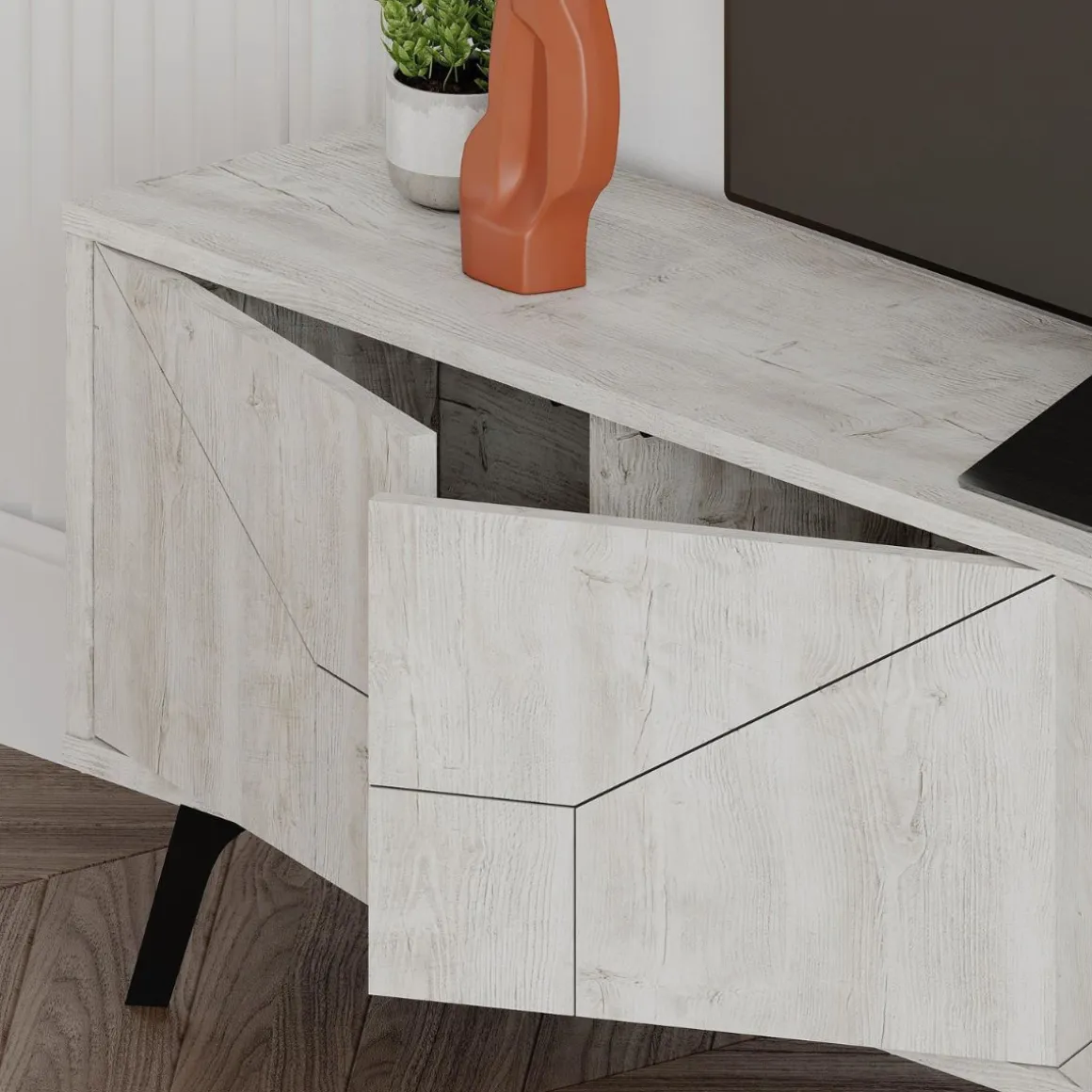 Mueble bajo de TV Dune 4 compartimentos 50x180x29,6 cm