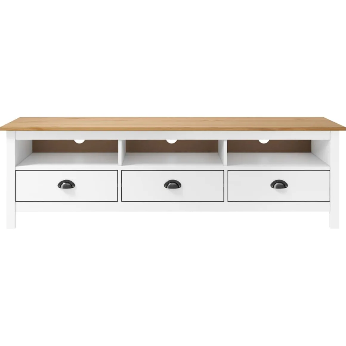 Mueble bajo de TV Hill 3 cajones madera maciza de pino 47x158x40 cm