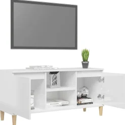 Mueble bajo de TV Merlo 2 puertas + 2 estantes 50x103,5x35 cm