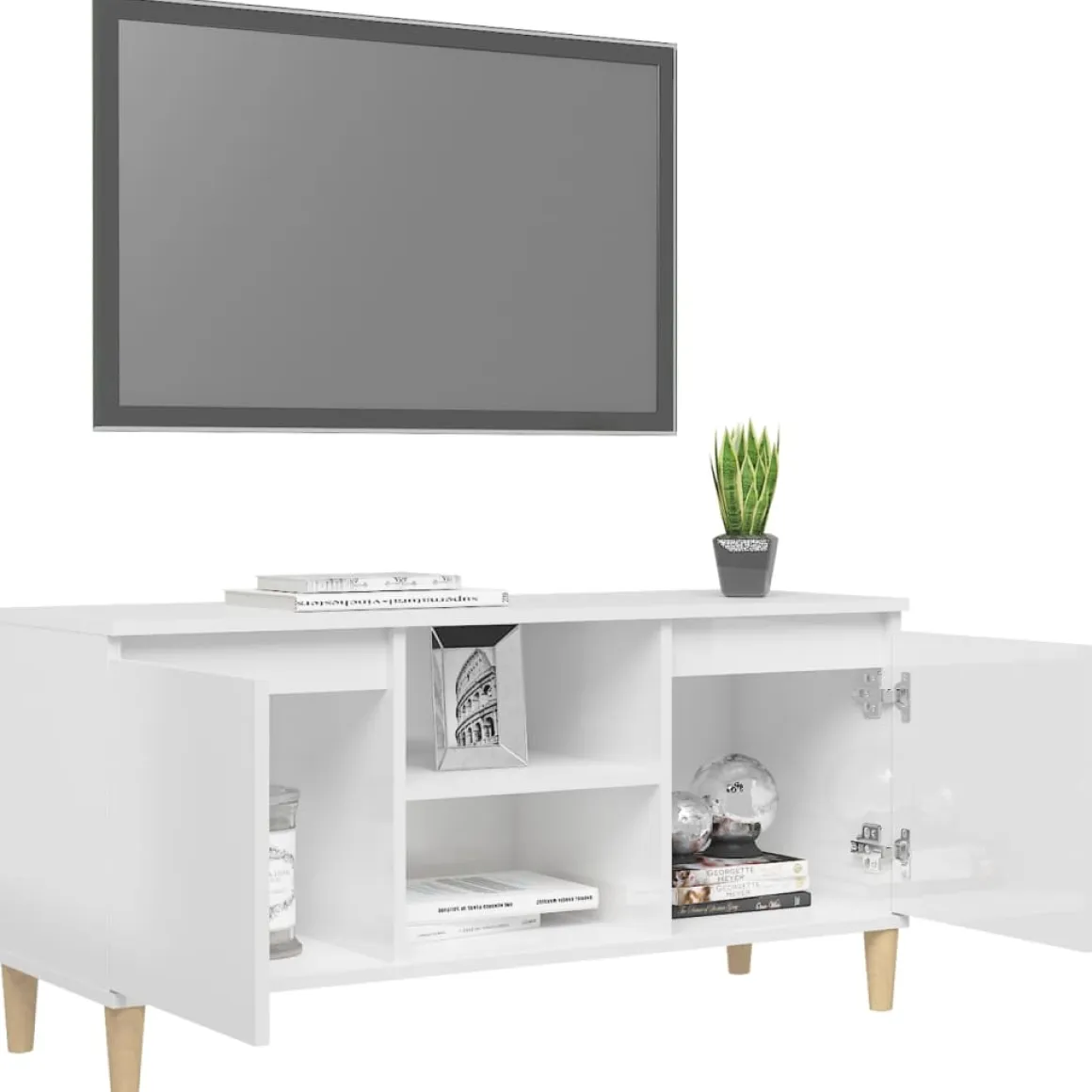 Mueble bajo de TV Merlo 2 puertas + 2 estantes 50x103,5x35 cm
