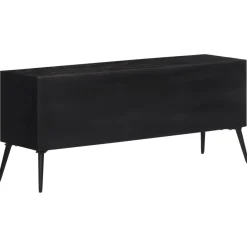 Mueble bajo de TV Márquez 4 módulos + 2 puertas negro/natural