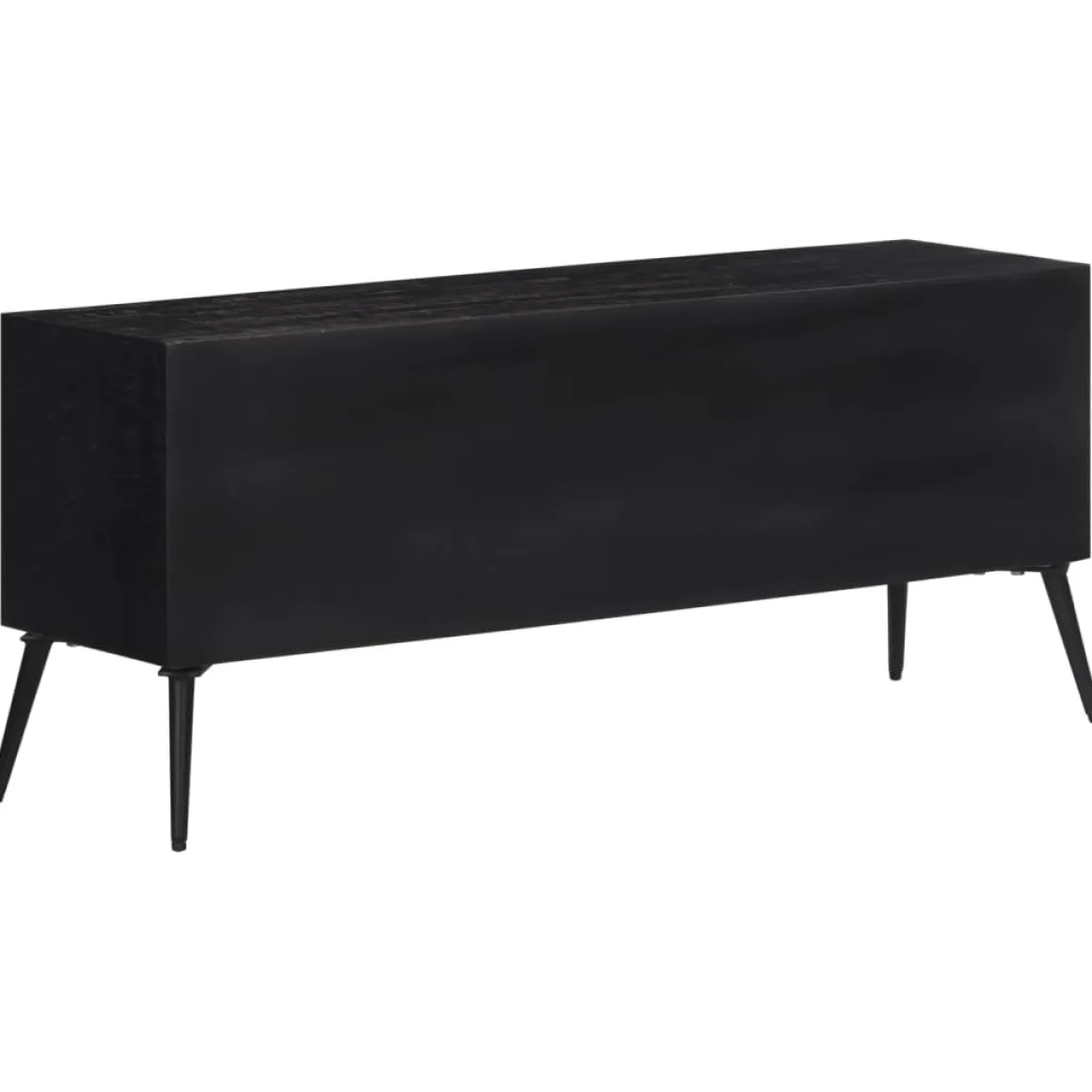 Mueble bajo de TV Márquez 4 módulos + 2 puertas negro/natural