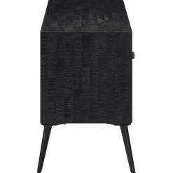 Mueble bajo de TV Márquez 4 módulos + 2 puertas negro/natural
