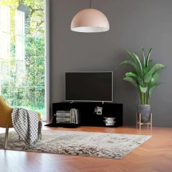 Mueble bajo para TV Nelly 2 estantes + 1 armario madera 37x120x34 cm