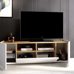 Mueble bajo TV Isola 3 puertas blanco/nordic 44x142x35 cm