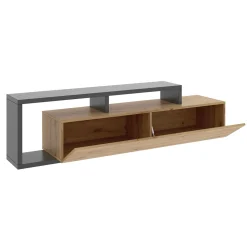 Mueble bajo TV Kram 1 puerta grafito/nordic 47x165x40 cm