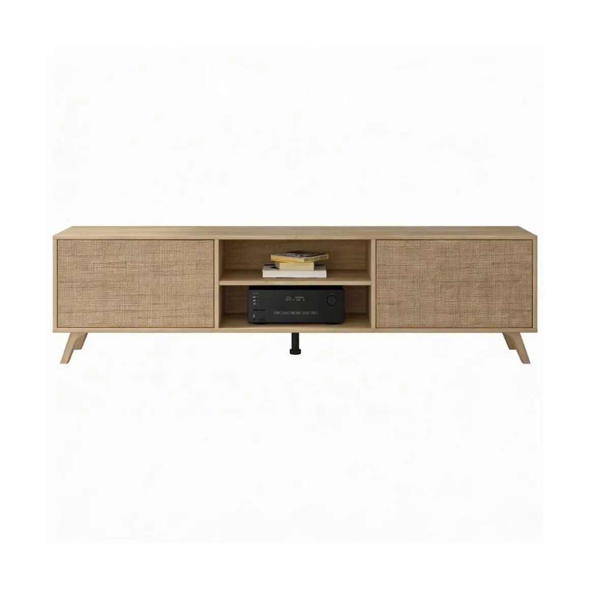 Mueble bajo TV Soto 2 armarios+2 huecos abiertos 49x180x39,6 cm