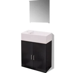 Mueble de baño Barbados + lavabo + espejo 48x48x25 cm