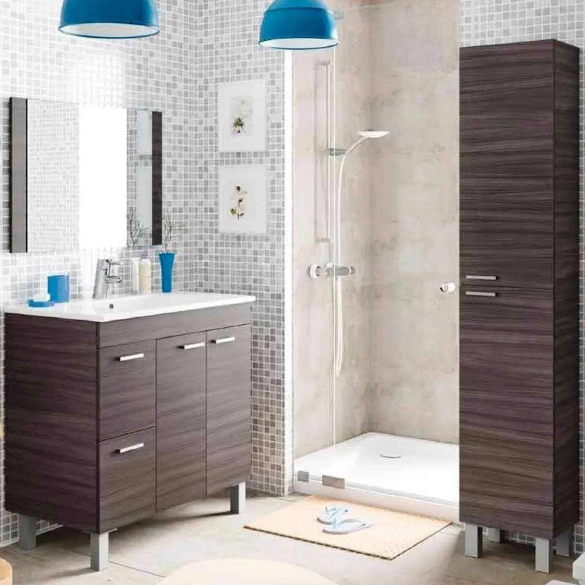 Mueble de baño columna Arkit 2 puertas 182x30x25 cm