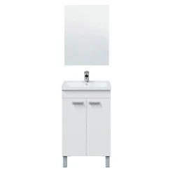 Mueble de baño Koncept 2 puertas + espejo blanco 80x50x40 cm