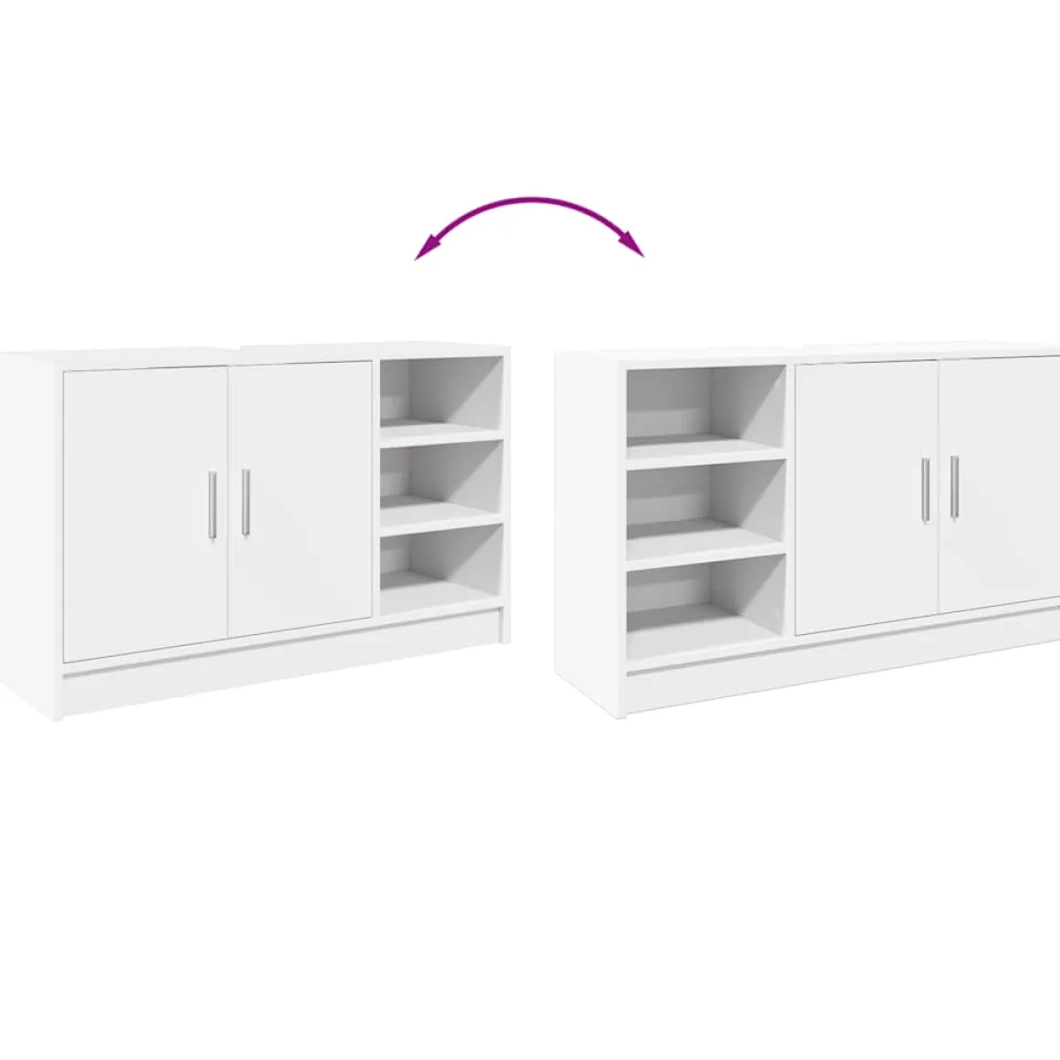 Mueble de baño Liberto 2 puertas + 3 compartimentos blanco 55x90x29 cm