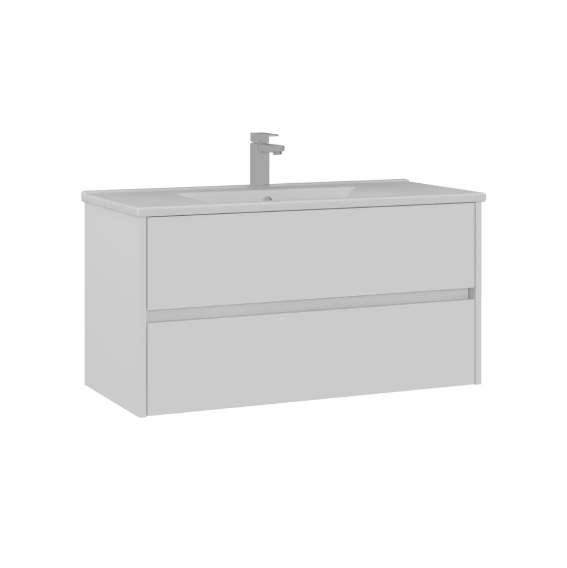 Mueble de baño Logan 2 cajones con lavabo y espejo