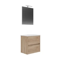 Mueble de baño Lova con lavabo y espejo 60 cm