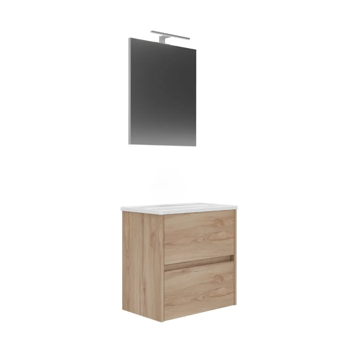 Mueble de baño Lova con lavabo y espejo 60 cm