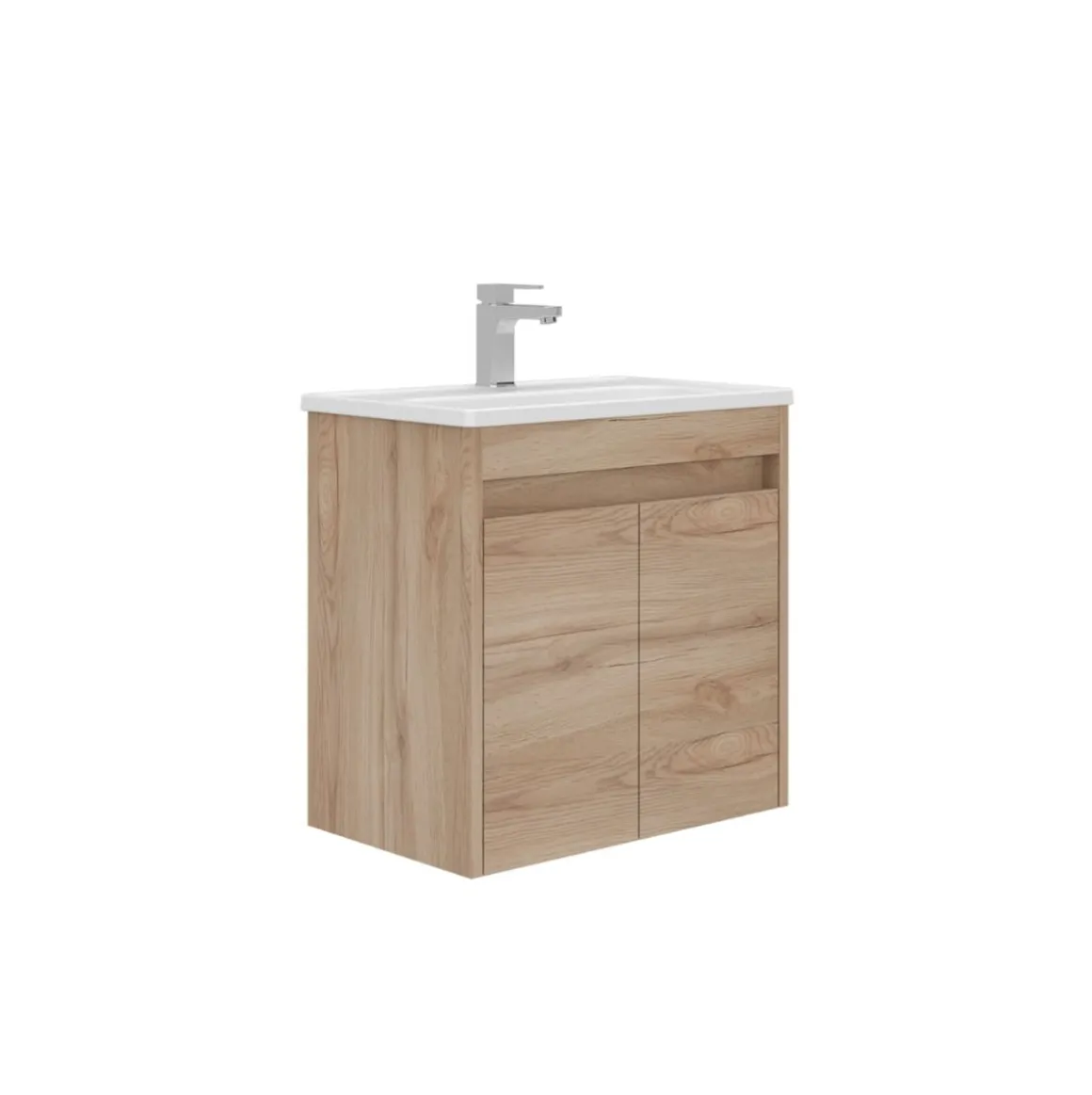 Mueble de baño Makalu 2 puertas con lavabo y espejo 61x60x36 cm
