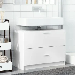 Mueble de baño Miel puerta abatible + cajón blanco 59x78x37 cm