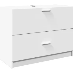 Mueble de baño Miel puerta abatible + cajón blanco 59x78x37 cm